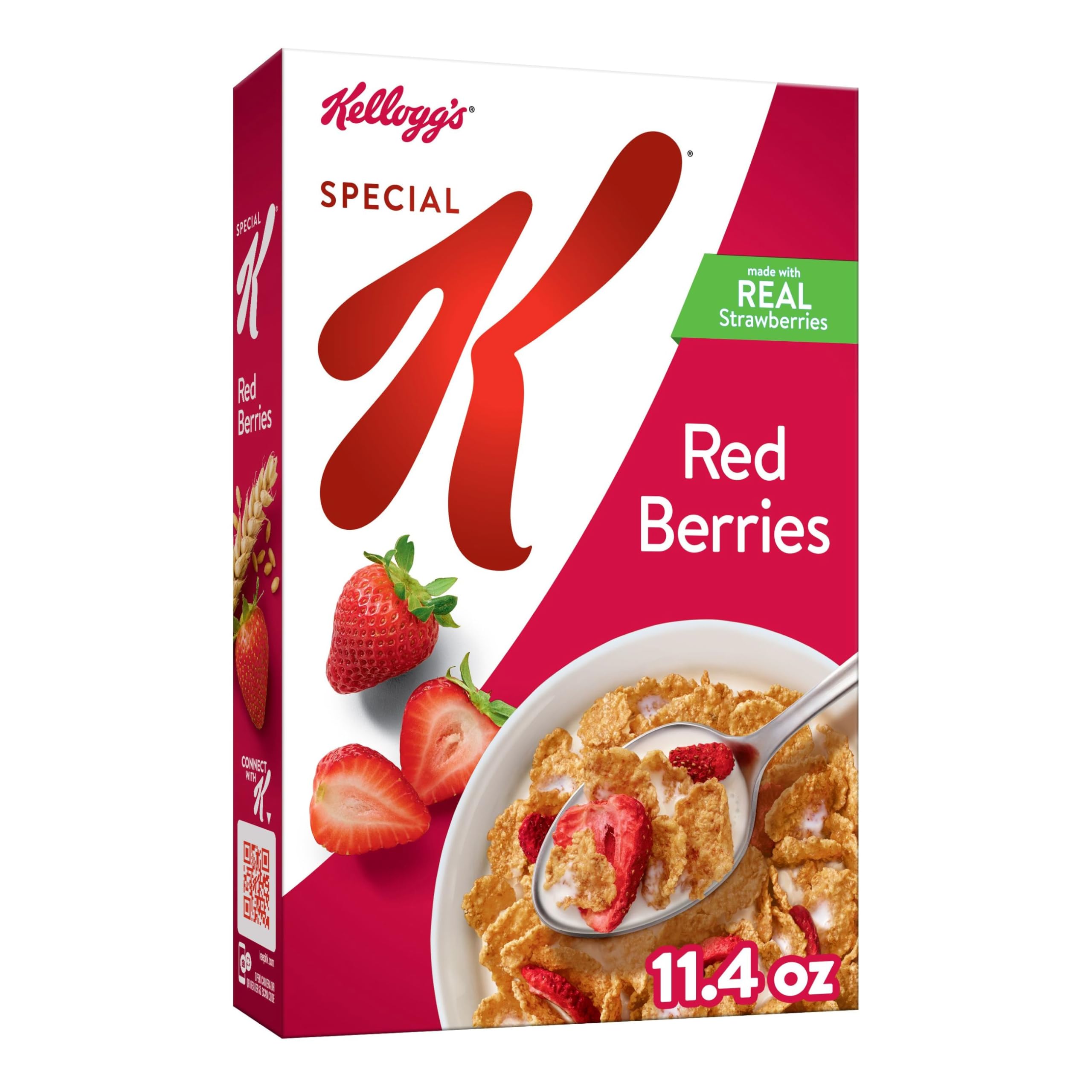 Kellogg's Special K Red Berries Fiber Cereal for Family Breakfast, 11.4oz Box